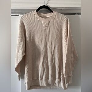 Aerie Cream Long Sleeve Thermal Top